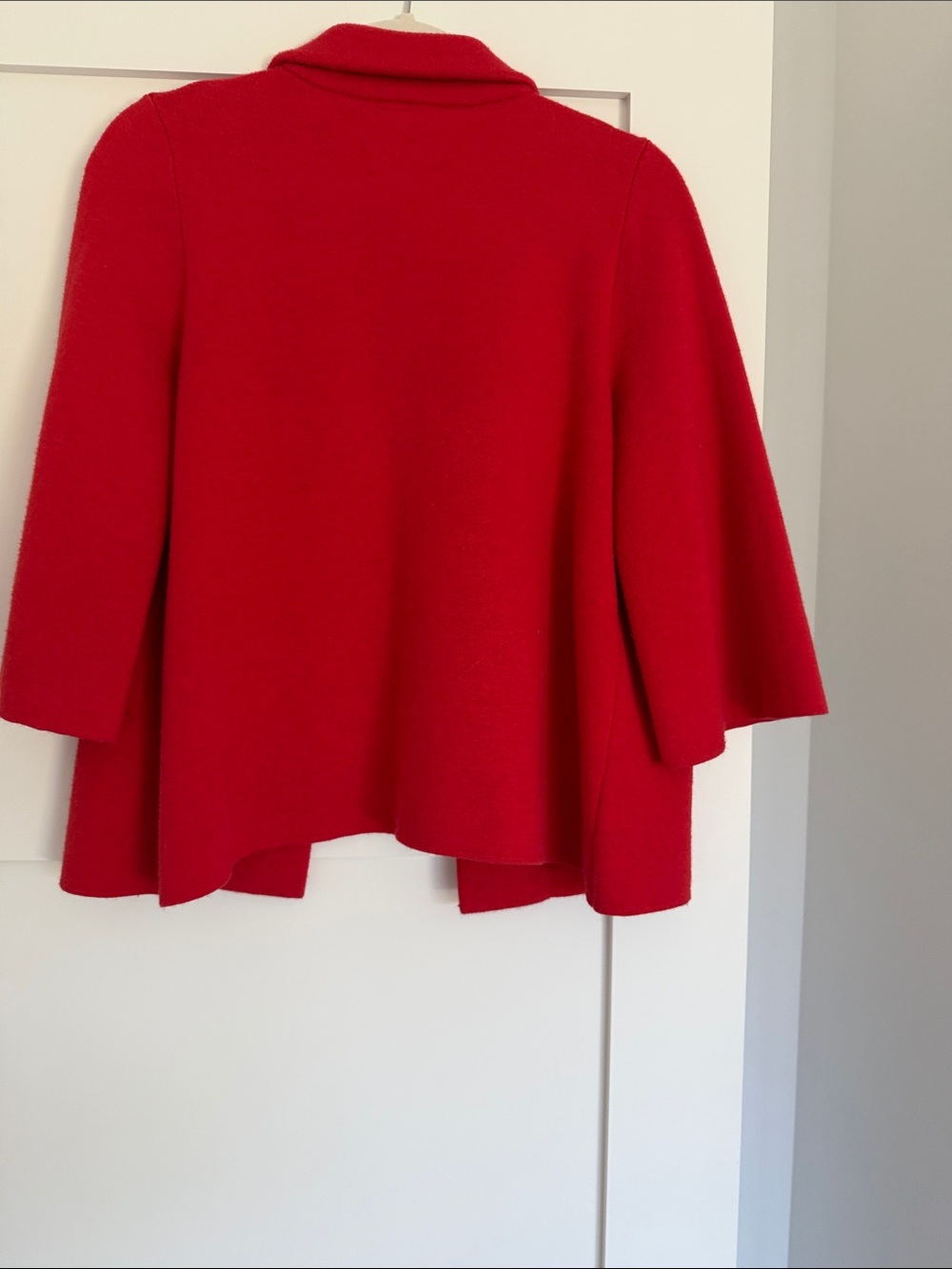 Anthropologie Red Cropped Wool Coat - Picture 2 of 3